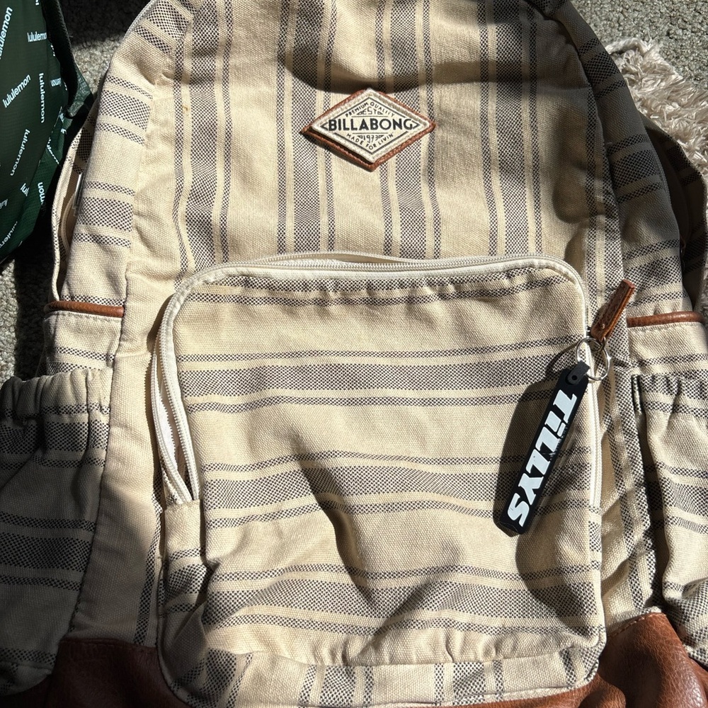 Billabong Tan and Brown Backpack Classic Design